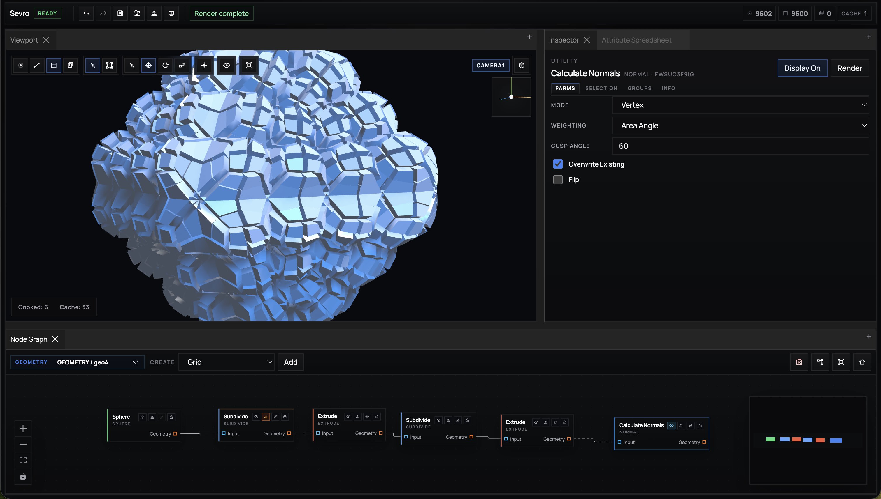 The Webdini node-based procedural DCC