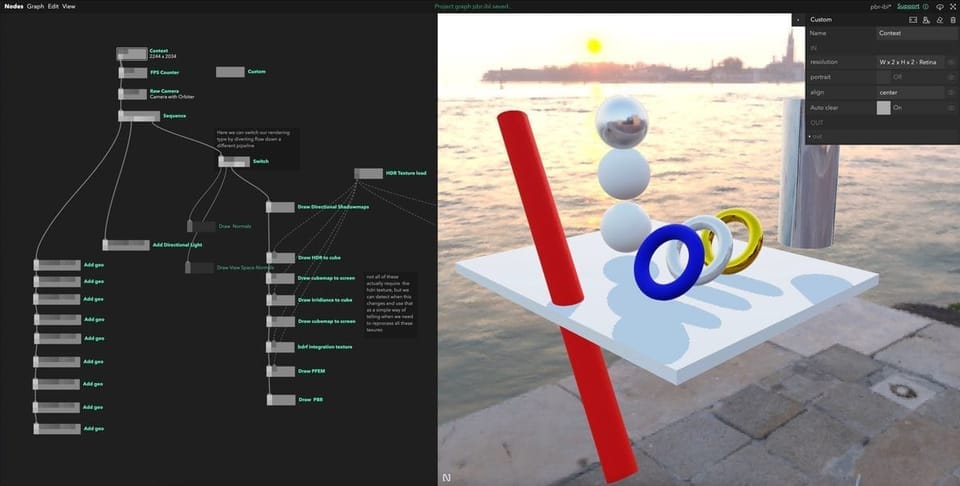 How I built a barebones WebGL PBR renderer in Nodes.io